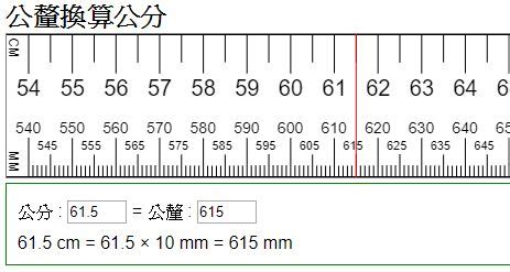 50釐米是幾公分|公分換算